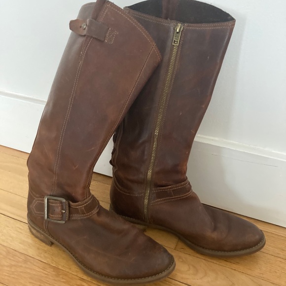 Leather tall timberland riding boots - Picture 1 of 3
